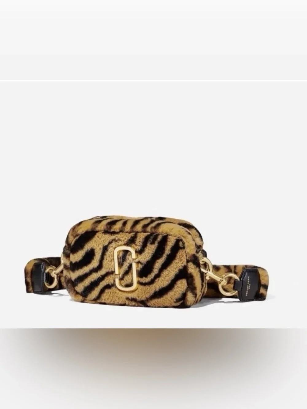 Marc Jacobs Tiger-Print Faux Fur Crossbody in Brown and Black with Gold Hardware - Picture 5 of 6